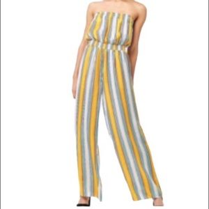 Forever 21 striped jumpsuit tube romper size small